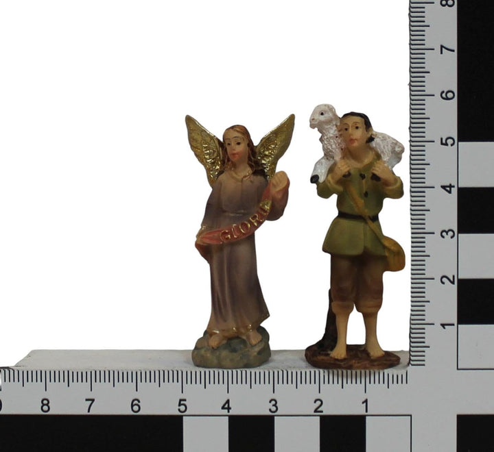ZICOM Krippenfiguren Krippenset Miniaturenset 11-teilig Höhe 6cm handbemalt Polyresin, Modellbau Pup
