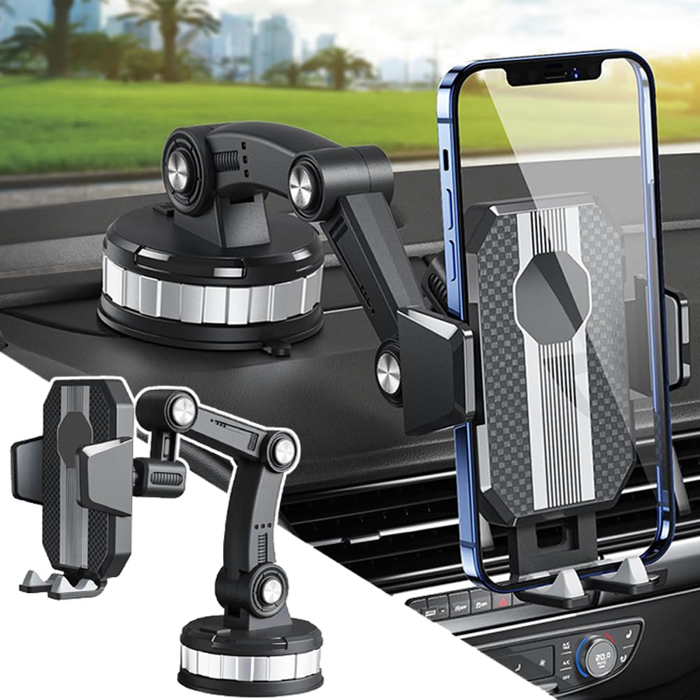 Auto Handyhalterung 360° Drehbar Handyhalter, Super Saugnapf