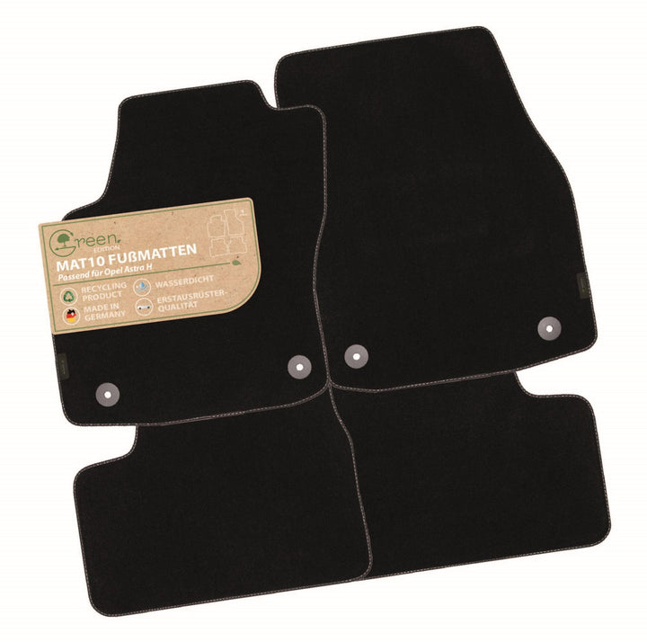 MAT10 Green Edition – Auto-Fussmatten passend für Opel Astra H (BJ 03/2004-10/2010) | nachhaltiges V