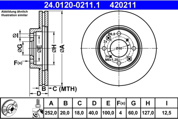 ATE 24012002111 Bremsscheibe - (Paar)