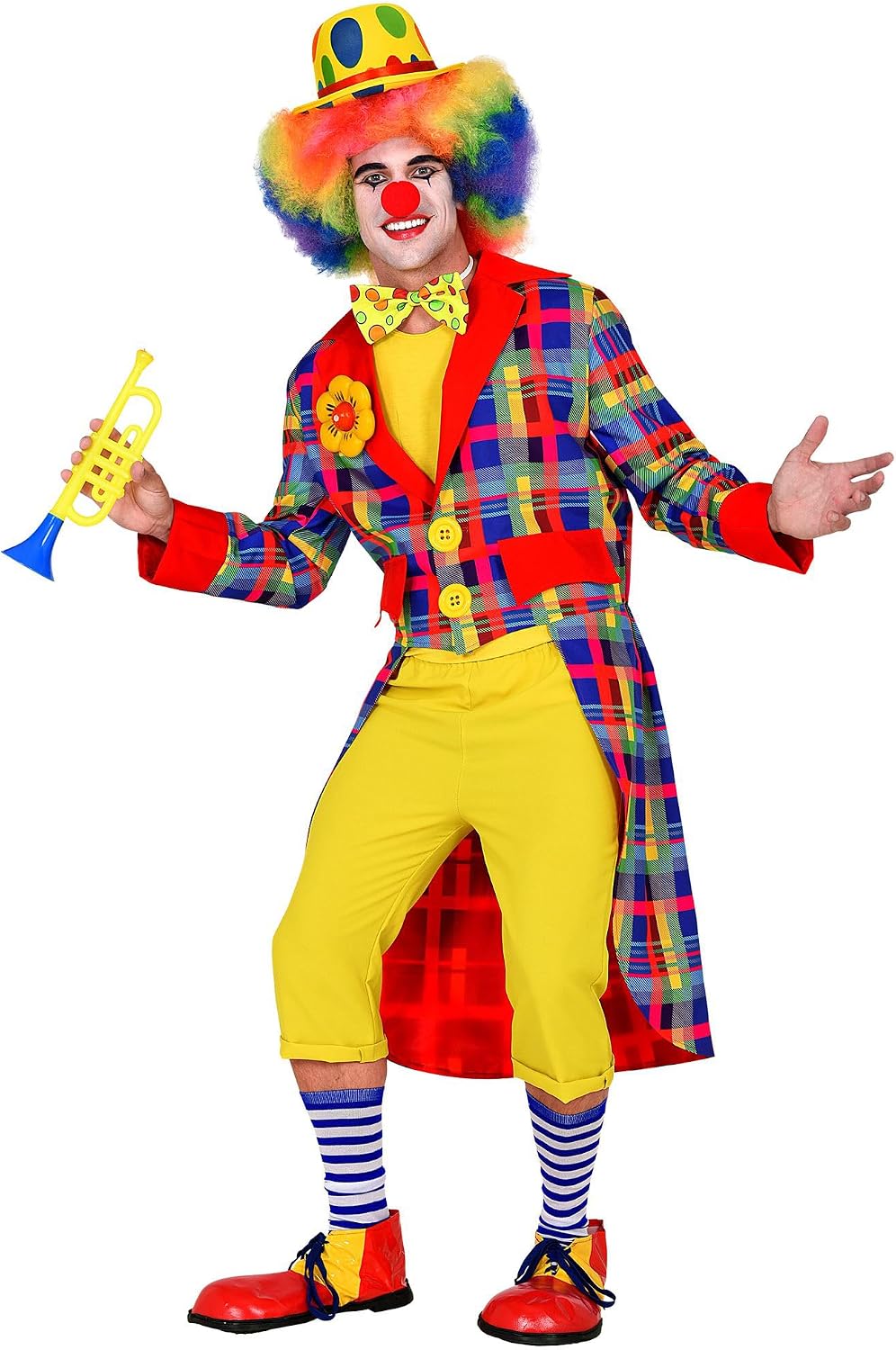 W WIDMANN MILANO Party Fashion - Herren Clown Frack | Kostümzubehör für Karneval, Mottoparty und Zir