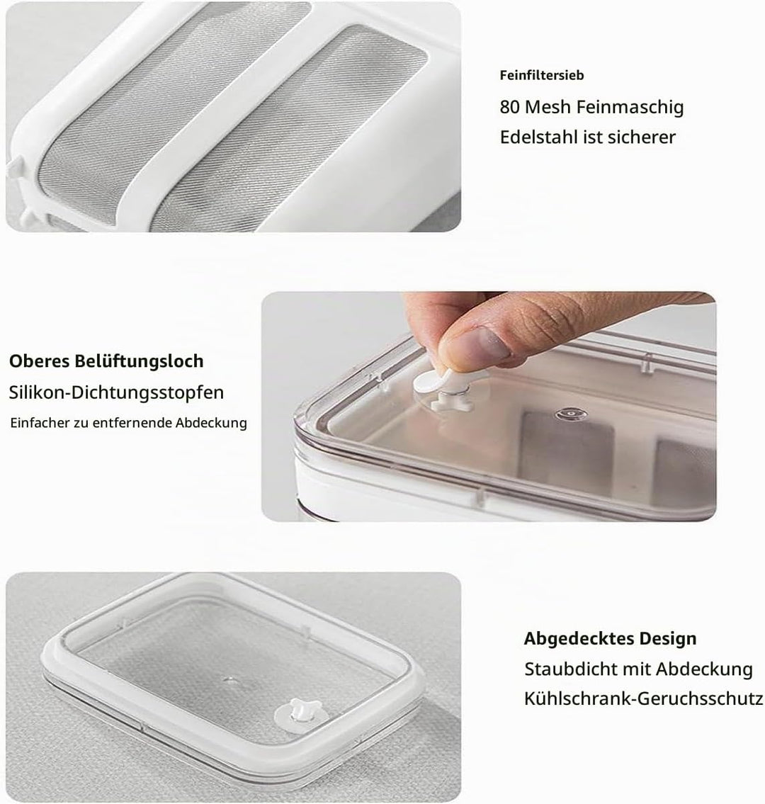 Griechischer Joghurt Sieb,Joghurt Sieb mit Deckel,1800ML Wiederverwendbarer Joghurtfilter für Herste