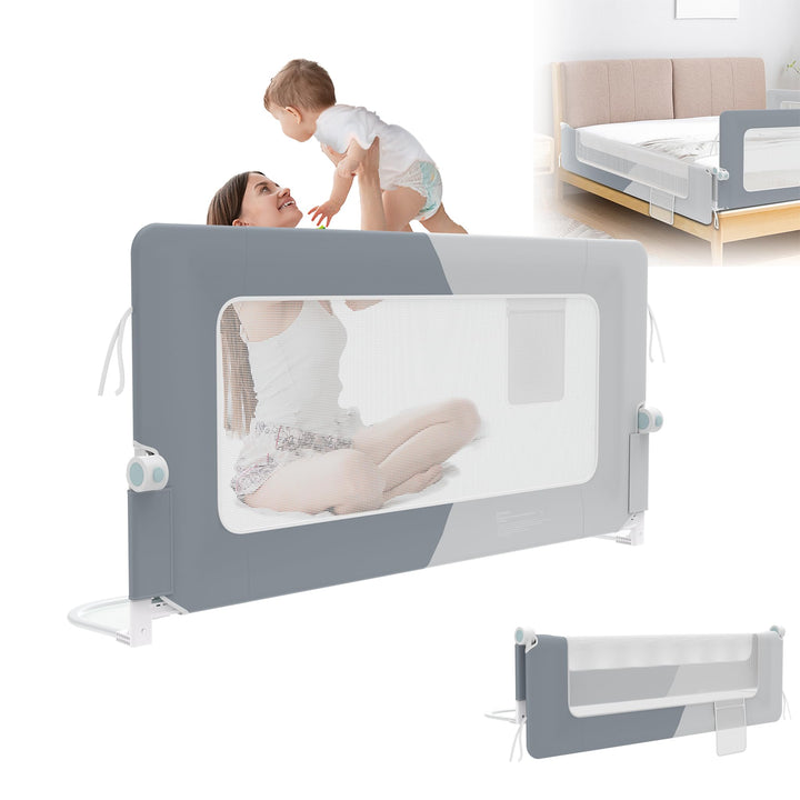 XMTECH 1st Bettgitter 150 cm Bettschutzgitter Kinderbettgitter für Kinder, Rausfallschutz Bett Babyb