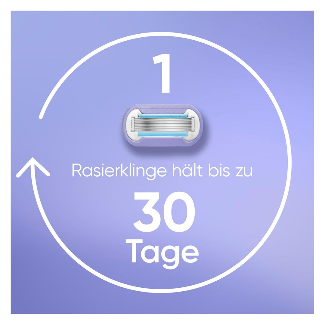 Gillette Venus Extra Smooth Swirl Damenrasierer, 3 Ersatzklingen, Schwenkbares Handstück und Duschha