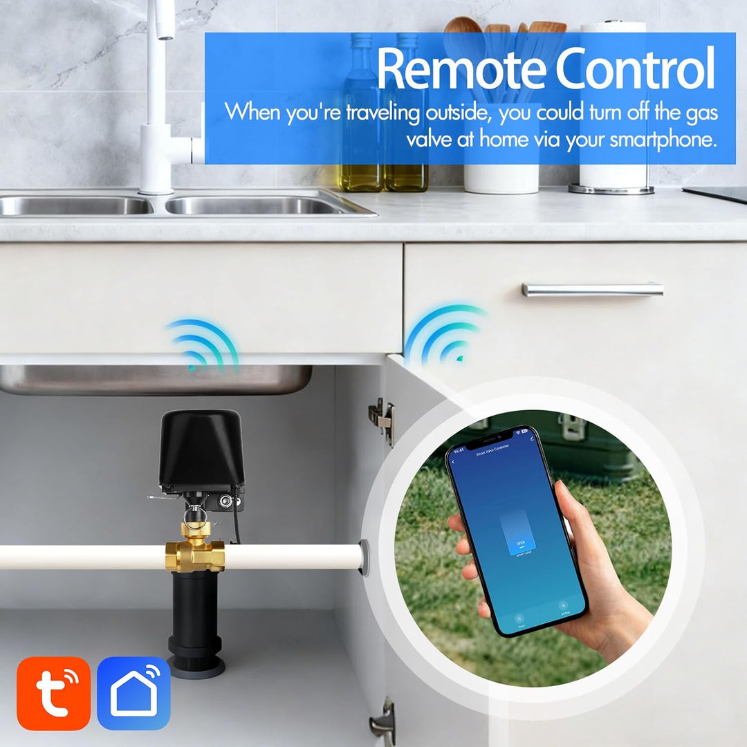 Smart Water Valve WIFI/Bluetooth Wasserventil Steuerung, Sprachsteuerung Wasserventil Kompatibel mit