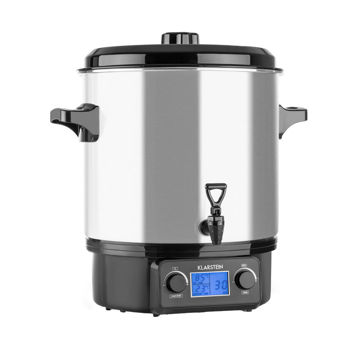 Klarstein Biggie Digital - Einkochvollautomat, Einkochtopf, elektrisch, 27 Liter, 2000 Watt, Timer,