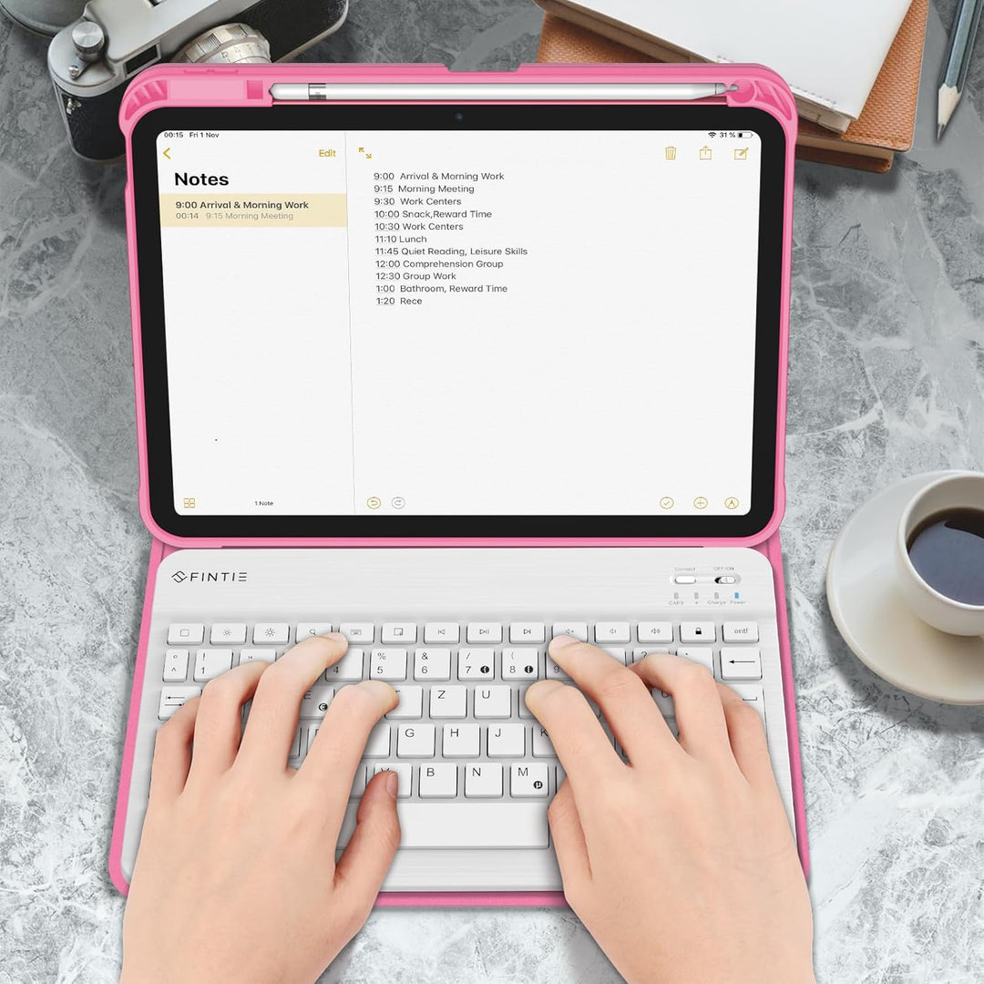 FINTIE Hülle mit Tastatur für iPad (A16) 11/10 Generation (2025/2022, 11/10.9 Zoll), Schutzhülle mit