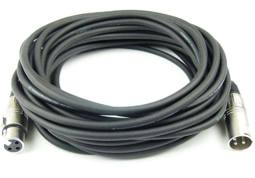 Adam Hall Cables 2 Stück K3MMF1000 Mikrofonkabel XLR female auf XLR male DMX Audio Kabel 3 pol polig