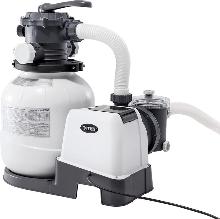 Intex Krystal Clear Sandfilteranlage 7,9 m³ für Pools bis 36.000l 26646, Weiss