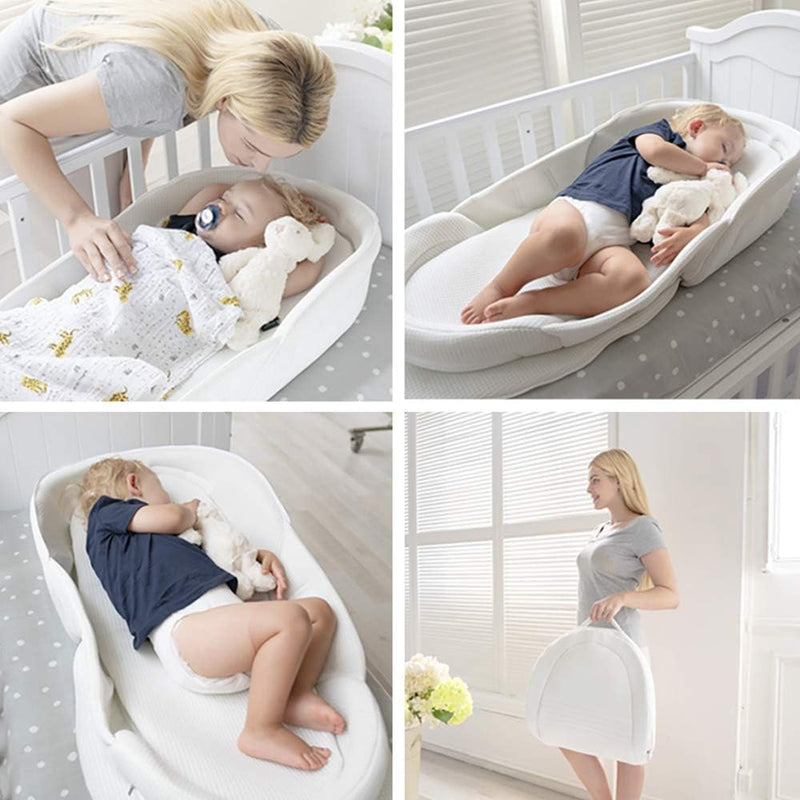 Bebamour Babybett Faltbare Wiege für das Bett Bionic Reisebett Womb-Like Protector Baby Kuschelnest