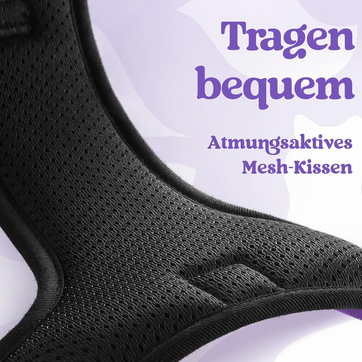 rabbitgoo Hundegeschirr Grosse Hunde Leichtes Anlegen, XL, Lila | Anti Zug, Ohne Kopfdurchzug, Halsv