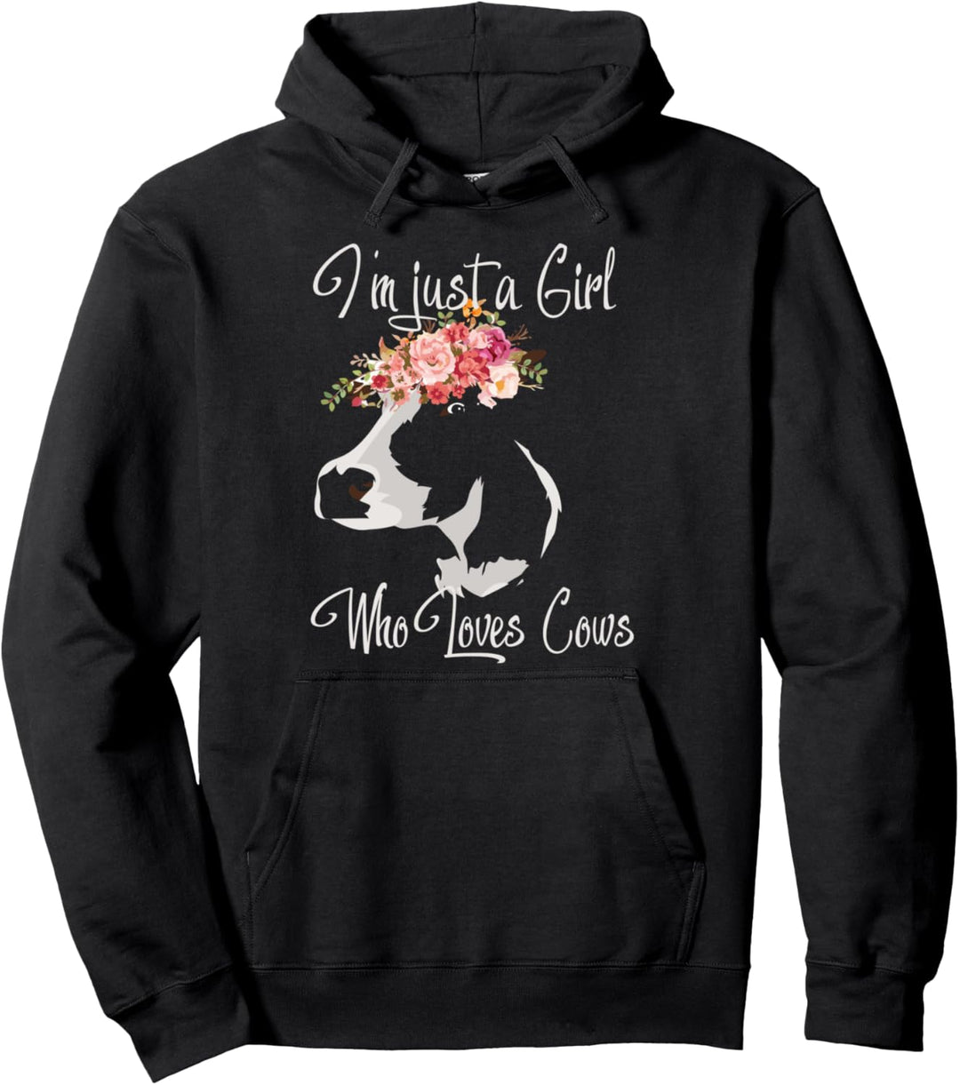 Niedlicher Kuh Spruch Mädchen & Frauen Pullover Hoodie