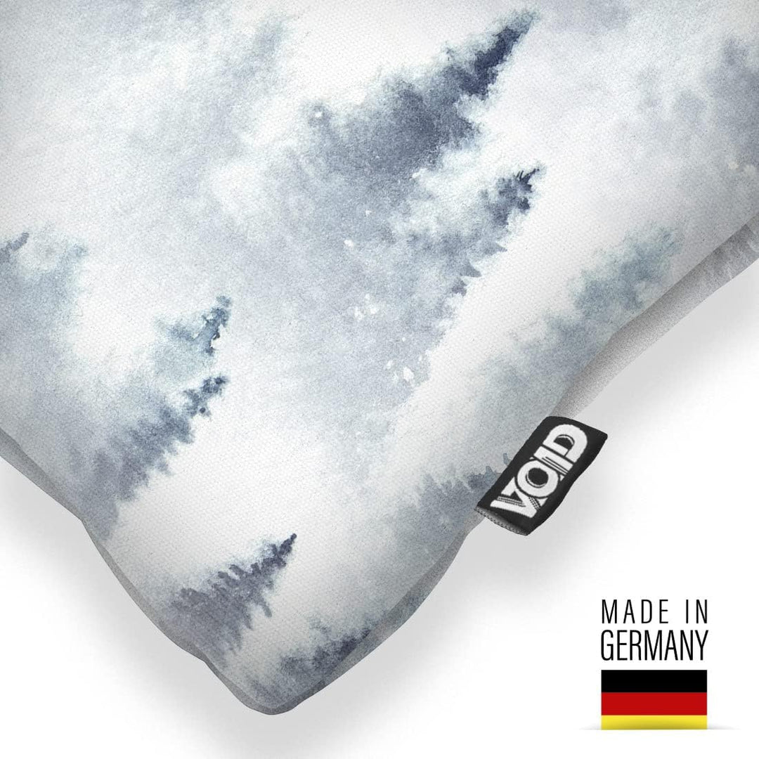 VOID Wald Nebel Kissenbezug Kissenhülle Sofakissen Kissen Deko Weihnachten Winter Weihnachtsdeko, Ki