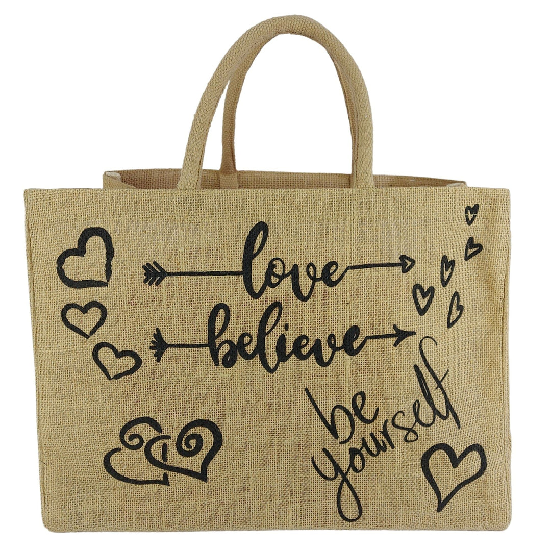 Domelo Damen gross Einkaufskorb, 100% Jute Vegan Tasche, Korb Jutetasche, Shopper Korbtasche, Shoppi