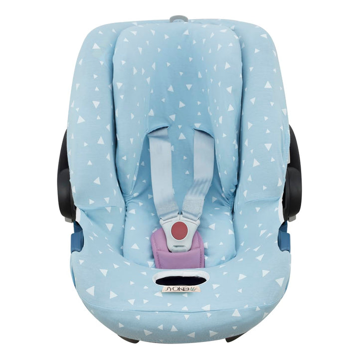 JYOKO Kids Bezug für Autositz kompatibel mit Cybex Aton Cloud- Q-M-2-4-5, aus Baumwolle (Aton 4, Blu