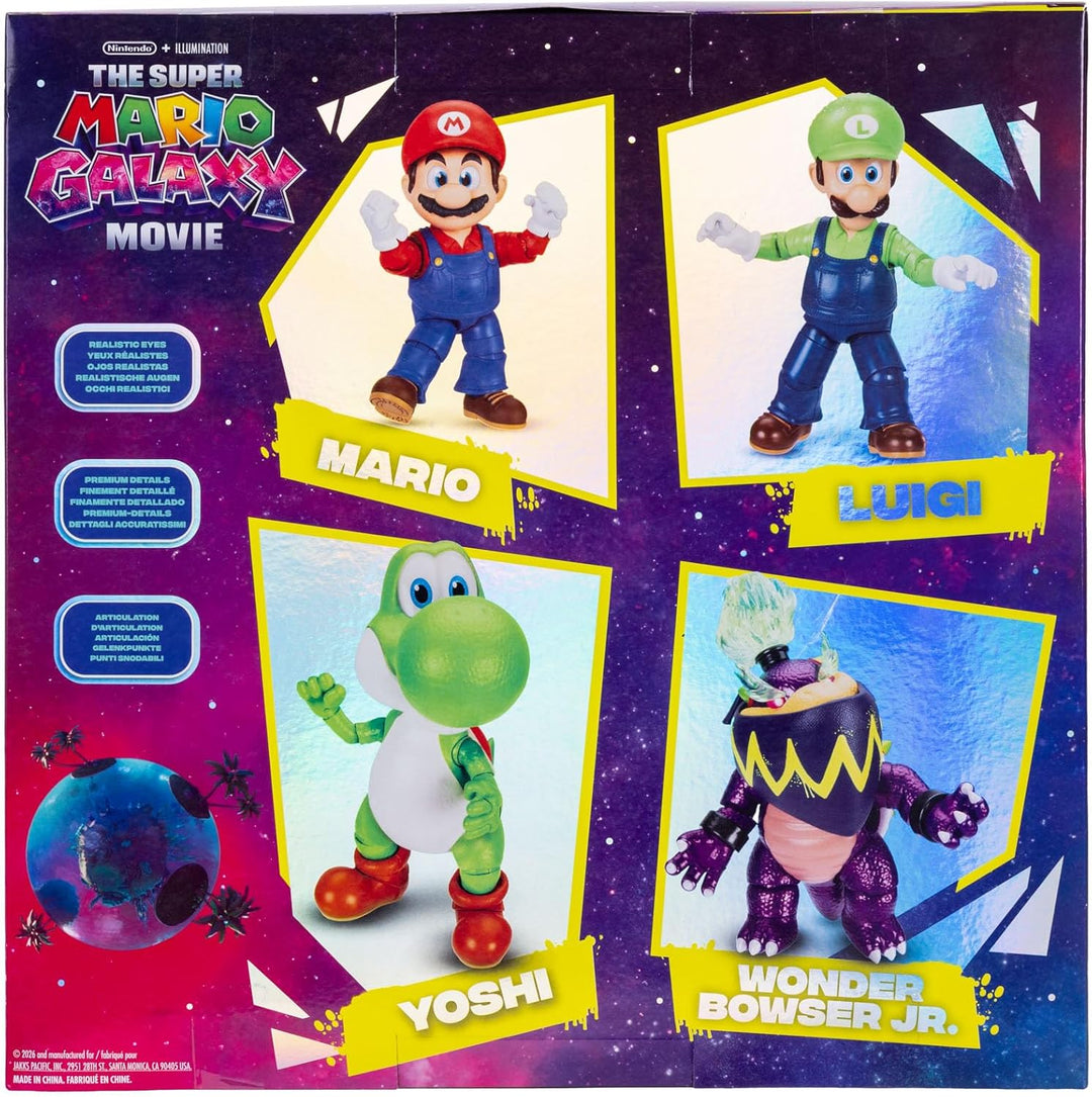 Super Mario Galaxy Movie – 13 cm-Figuren-Multipack – Mario, Yoshi und Exklusive Wonder Bowser Jr. un