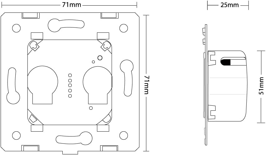 LIVOLO Glas Touch Lichtschalter Funkschalter Steckdosen Wechselschalter uvm in grau (Modul:Funk-Wech