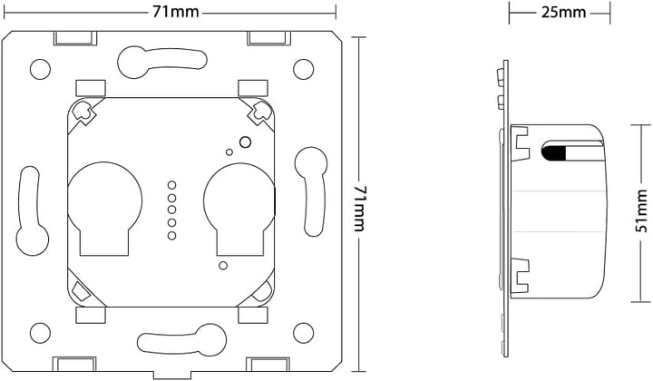 LIVOLO Glas Touch Lichtschalter Funkschalter Steckdosen Wechselschalter uvm in grau (Modul:Funk-Wech