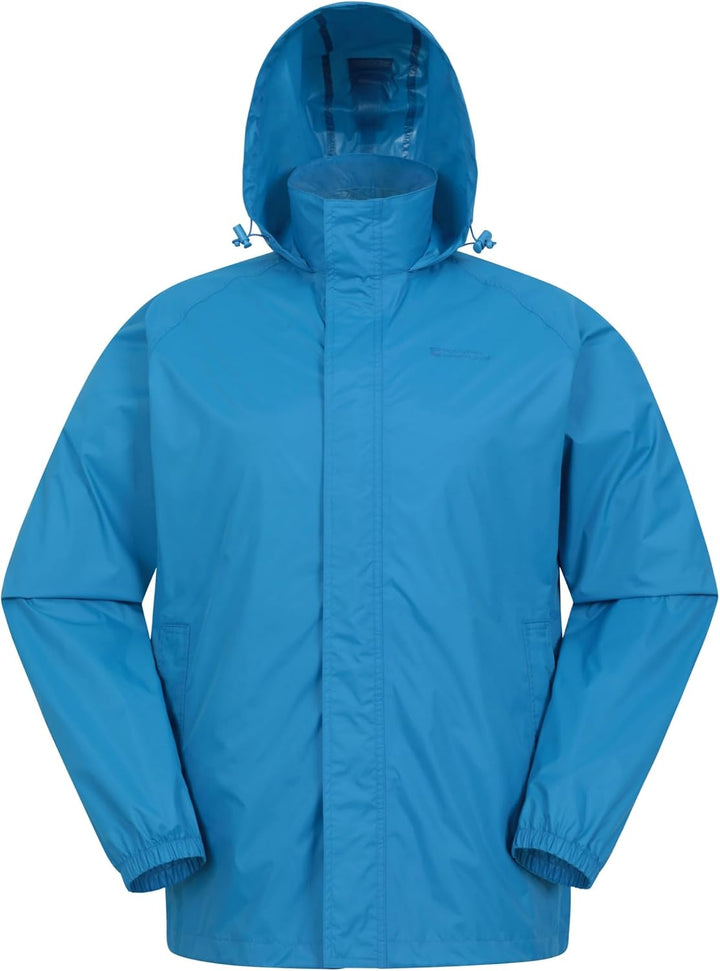 Mountain Warehouse Pakka Herren Wasserdicht Leichte verpackbare Regen Renn Sport Jacke M Leuchtend B