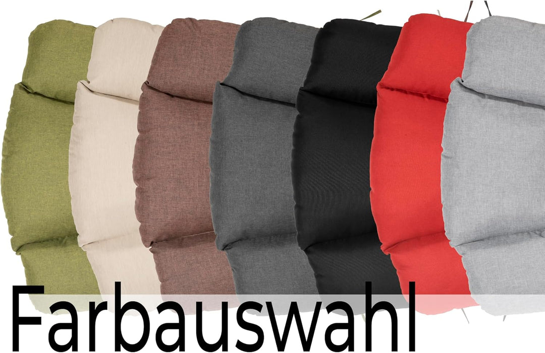 sunnypillow Hängesessel Kissen - Outdoor, Indoor - Auflage für Rattan &amp; Polyrattan Hängeschaukel - P