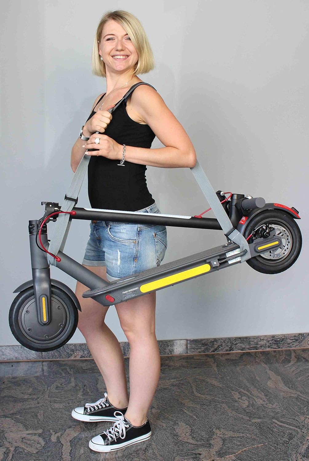 LANCO LI-0230 Universal Tragegurt für E-Scooter, E-Roller, Kinderbuggy - bis 40kg belastbar - variab