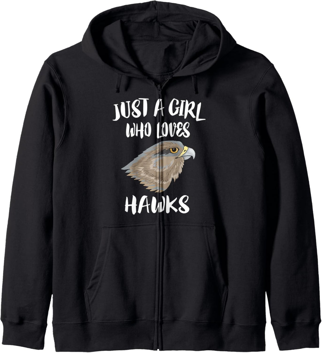 Just A Girl Who Loves Hawks Birds Kapuzenjacke