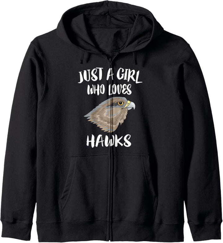 Just A Girl Who Loves Hawks Birds Kapuzenjacke
