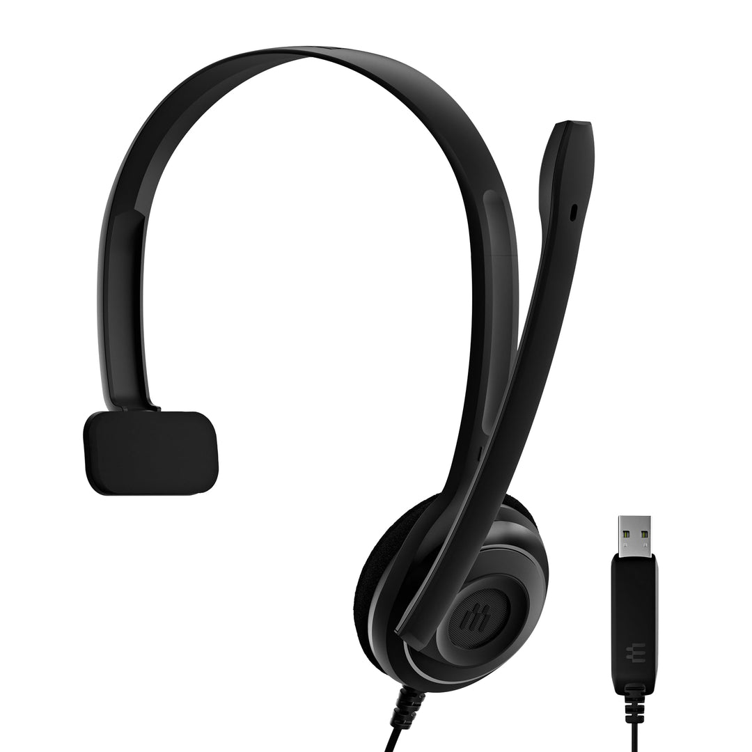 EPOS PC 7 USB Monaurales USB-Headset mit kristallklarem Sound, Plug-and-Play für PC und Mac, leicht