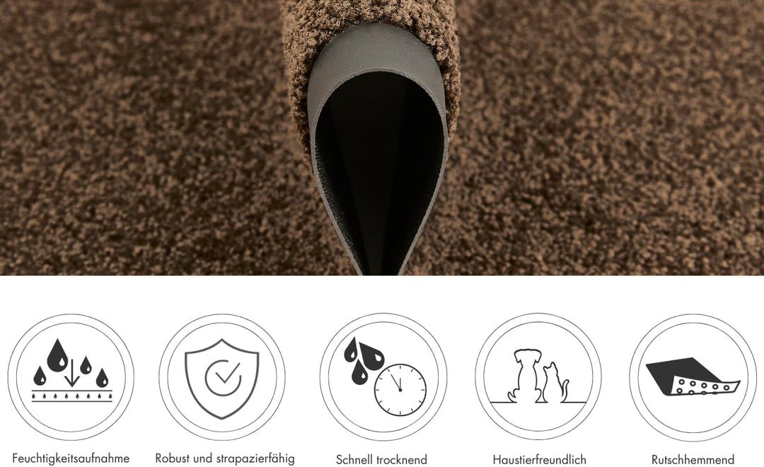 andiamo Fussmatte Verdi - Schmutzfangmatte für den Hauseingang - ideal als Fussmatte innen oder als