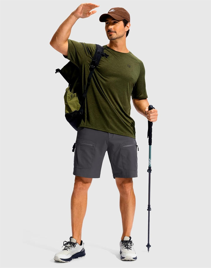 Herren Wandern Cargo Shorts Stretch Quick Dry Outdoor Tactical Shorts für Männer mit Multi Tasche fü