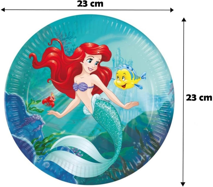 Isola Party Ariel Geburtstagsparty-Set für 16 Personen umweltfreundlich (16 Pappteller ⌀ 23 cm, 16 P