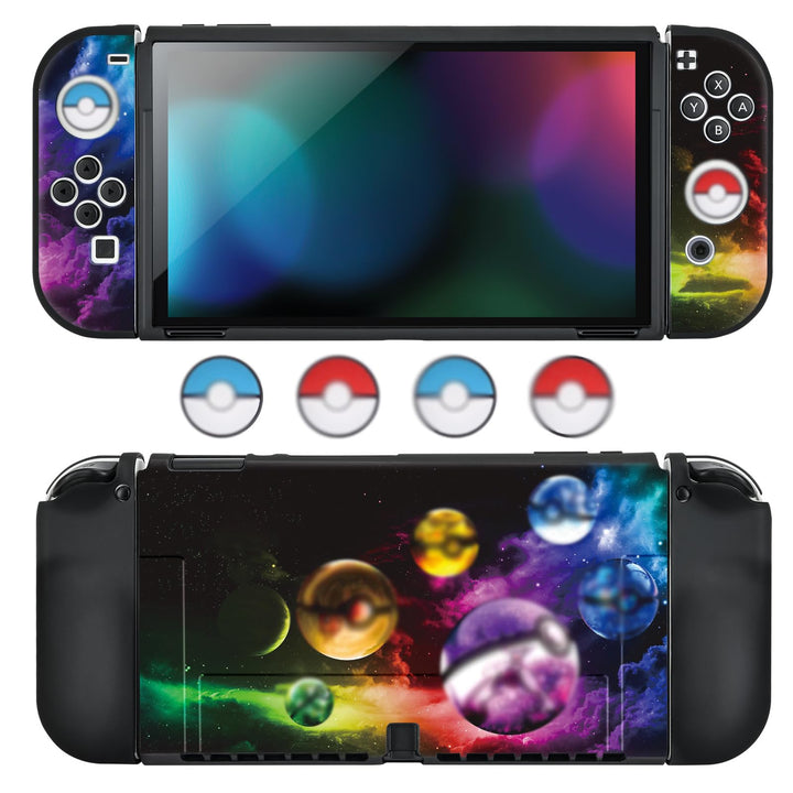 DLseego Schutzhülle Kompatibel mit Switch OLED,Schlanke Weiche Dockable Schutzhülle mit 4 Switch Joy