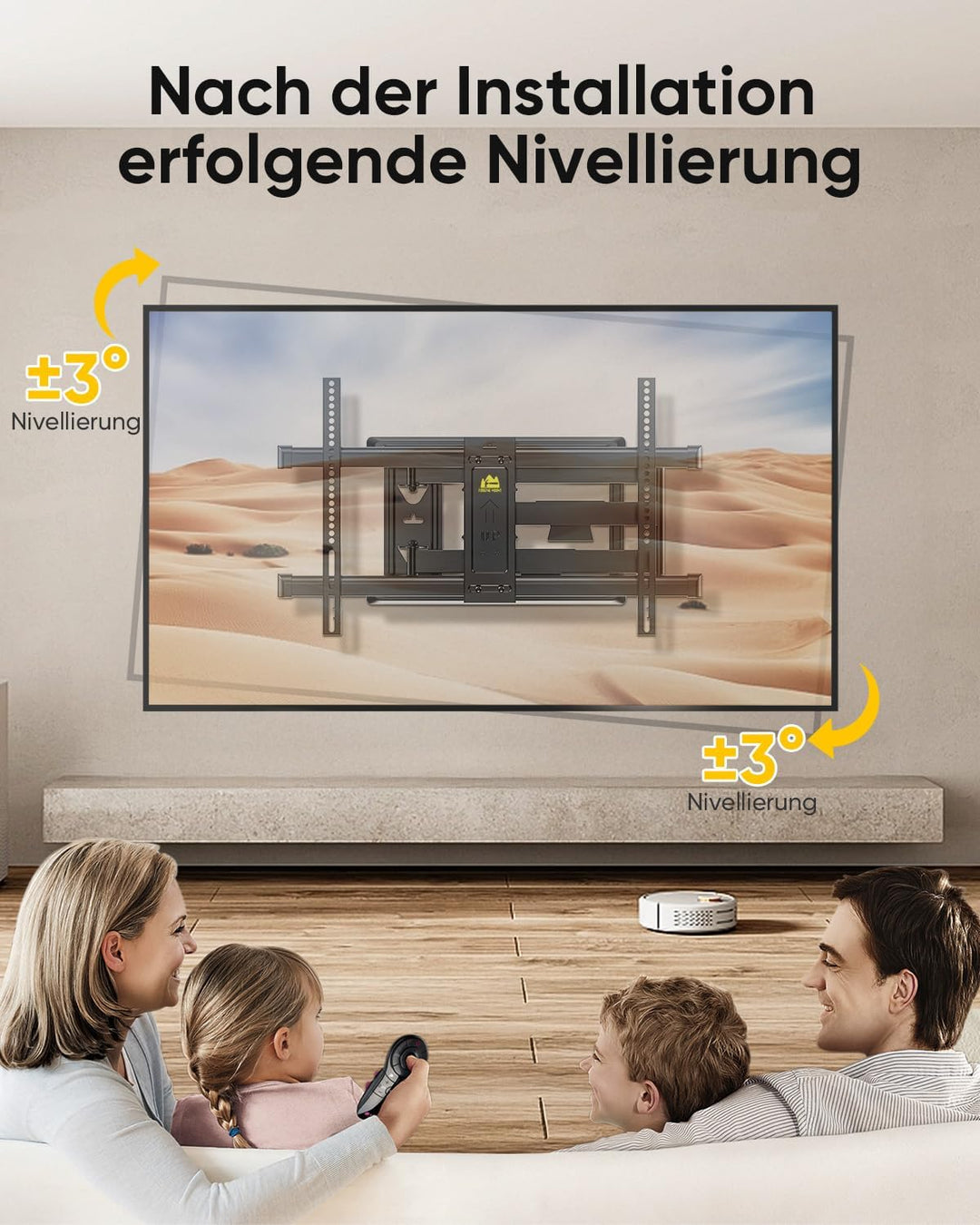 FORGING MOUNT TV Wandhalterung mit 765 mm Langem Arm Wandhalterung Fernseher Schwenkbar Neigbar Fern