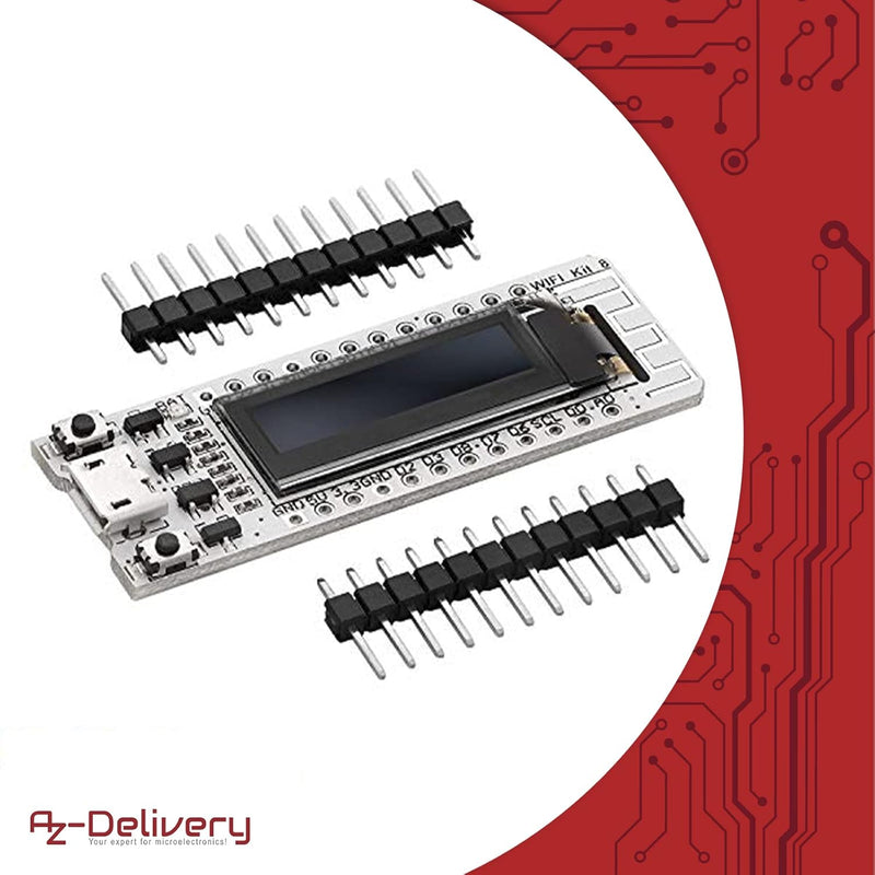 AZDelivery NodeMCU ESP8266 Heltec mit OLED Display CP2104 WLAN WiFi Development Board kompatibel mit