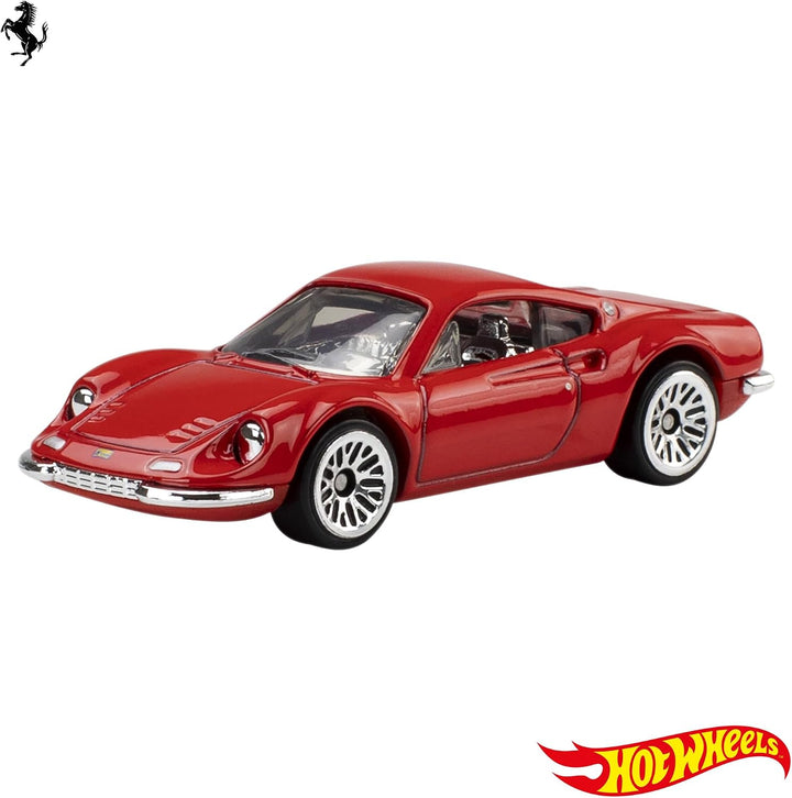Hot Wheels Spielzeug-Ferrari-Autos, Die-Cast, 5er-Pack im Massstab 1:64, offiziell Lizenziertes 5er-