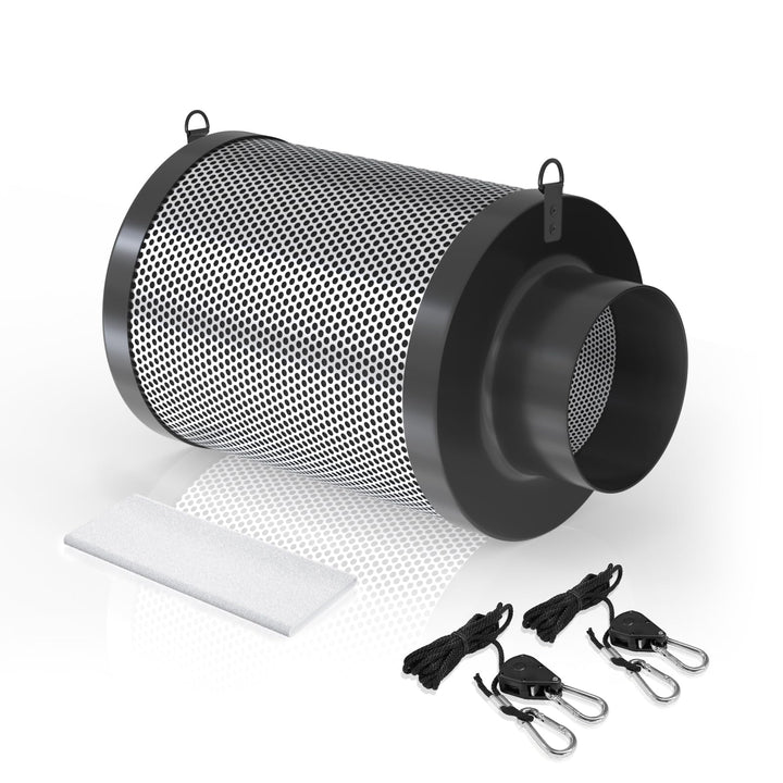 Aygrochy 100mm Luftkohlefilter, Luft Filter, Kohlenstofffilter, Abluft Filter, Grow Filter für Rohrv