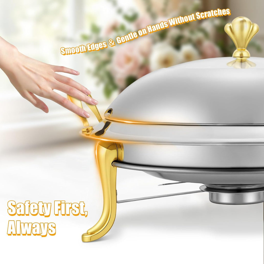 3Liter Speisewärmer Chafing Dish Warmhaltebehälter Wärmebehälter für Haushalt Cafeterias Hotelrestau
