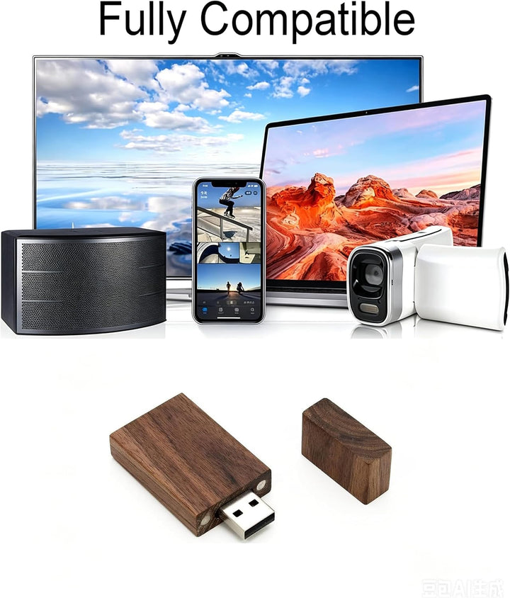 5 Pack Rechteck Walnuss Holz 2.0 USB Flash Drive 16GB USB Disk Memory Stick mit Holz 2.0/16GB Walnut