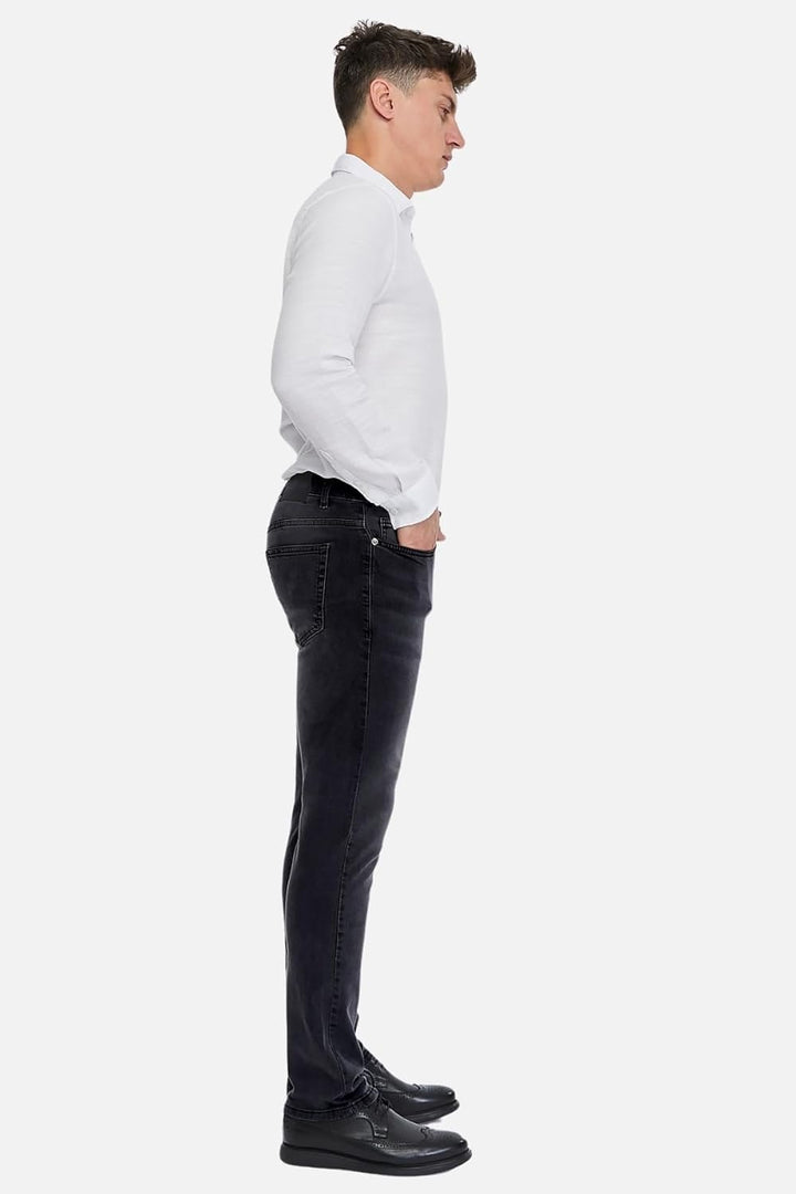 Herren Jeans Regular Fit, Stretch Jeanshose, Herren High Waist, Straight Cut, Basic Washed, Männer H