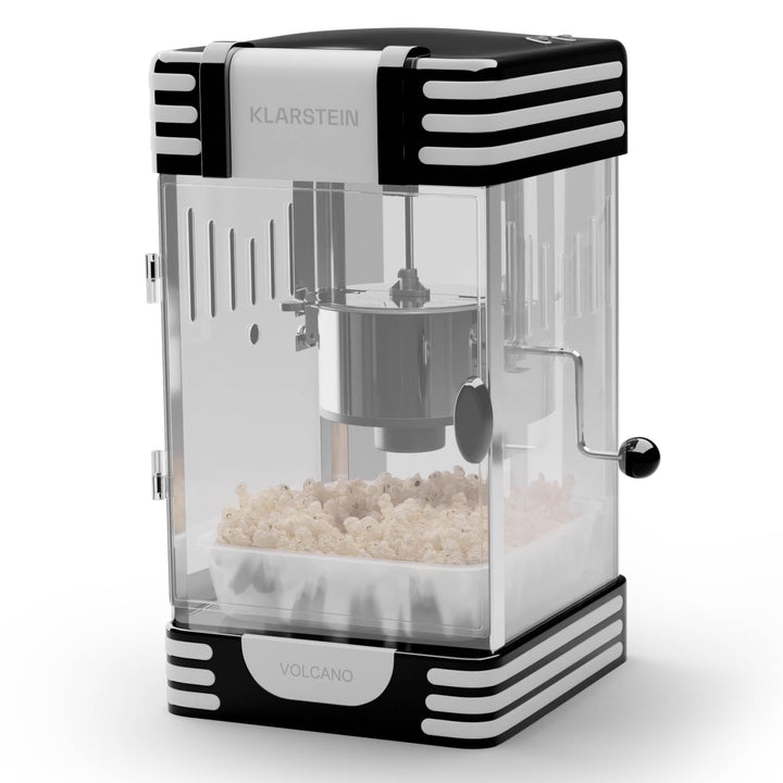 Klarstein Popcornmaschine Klein, Popcornmaschine für Süsses &amp; Salziges Popcorn, 300W Popcorn Maker,