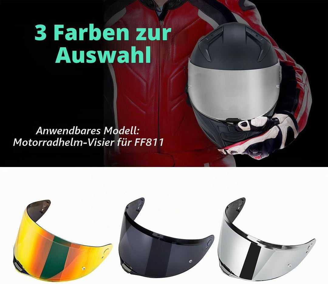 VCOROS Motorradhelm Visier,Helmvisier für LS2 FF811/vector 2/Citation II,Motorrad Windschutz Helm Ob
