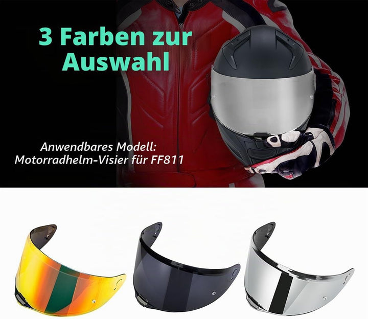 VCOROS Motorradhelm Visier,Helmvisier für LS2 FF811/vector 2/Citation II,Motorrad Windschutz Helm Ob
