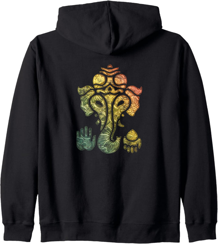 Ganesha, Elephant God, Wisdom, Happiness, Hinduism, Buddhism Kapuzenjacke