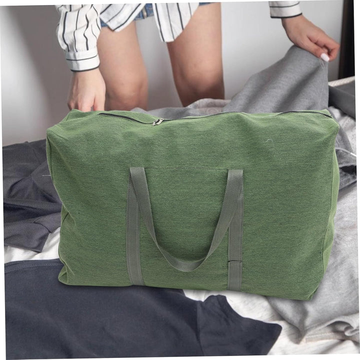 TOPBATHY Grosse Kapazität Reisetasche Segeltuch Reisetasche Grosse Seesack Olivgrün, olivgrün