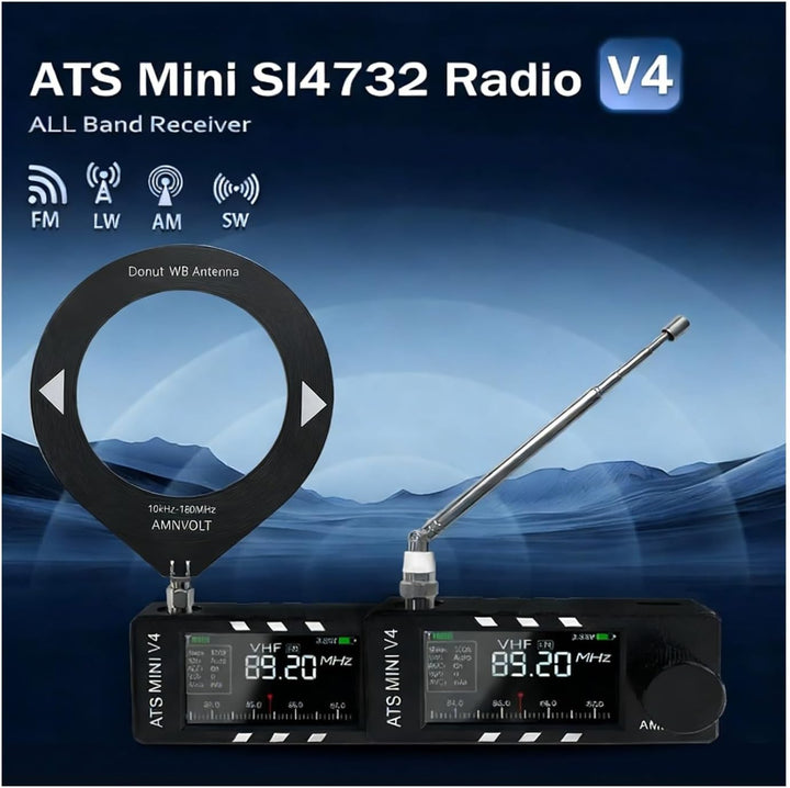 Cuifati Si4732 DSP Mini-Kurzwellenradioempfänger, AM, FM, LSB, USB, HF, SW, MW, VHF All-Band-Empfäng