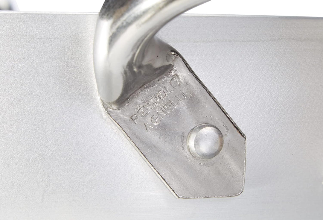 Pentole Agnelli Linea Alluminio Induzione Aluminium Professional 3mm Omelettpfanne mit 2 Griffen, fü
