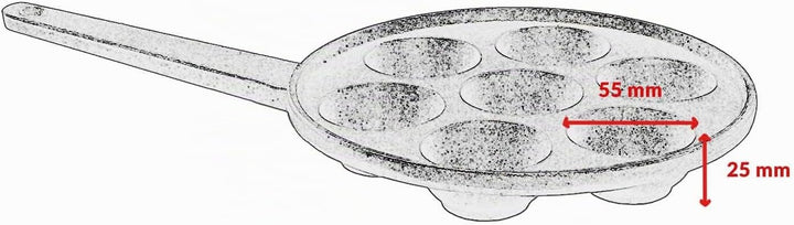 Pförtchenpfanne Gusseisen, Takoyaki Pfanne, Mini Pancake Maker, Pancake Pan, Augenpfanne, Durchmesse
