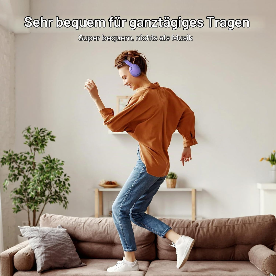 DOQAUS Kopfhörer Kabellos Bluetooth Bis zu 90 Std,Bluetooth Kopfhörer Over-Ear mit 3 EQ-Modi, HiFi S