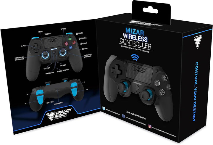 DragonShock - Mizar kabelloser Bluetooth-Controller für PS4, PC und Mobile