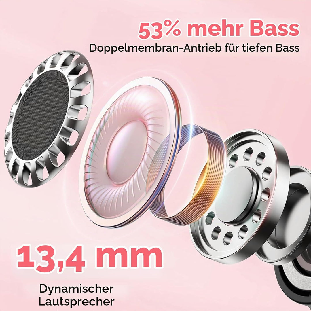 QXQ Bluetooth Kopfhörer, 2026 Neue Kopfhörer Kabellos Sport In Ear Bluetooth 5.4 Headphones mit 4 Mi